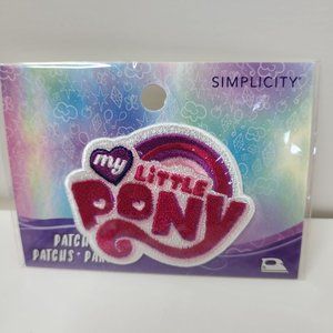 New Simplicity - My Little Pony Logo Patch Pink Kids Horse Embroidered‎ Iron On